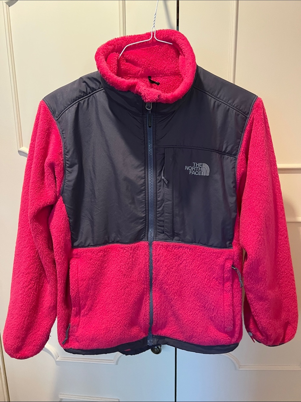The North Face Kids Pink and Black Fleece Jacket